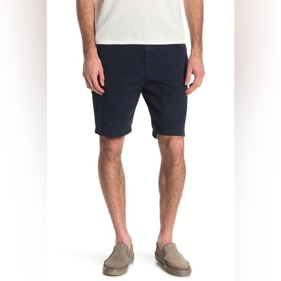 John Varvatos Robbie Short 100% Cotton Navy Blue - Picture 1 of 11